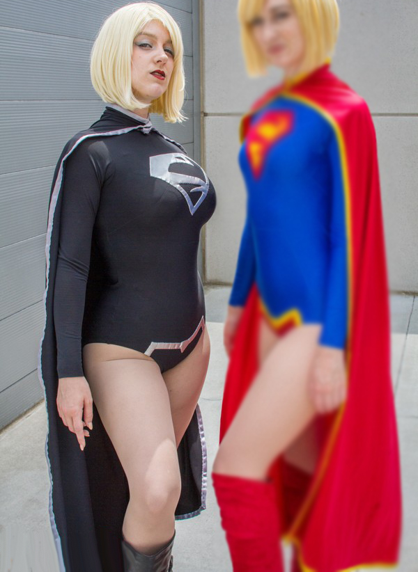 Dark Supergirl Cosplay Halloween Costume Black Sexy